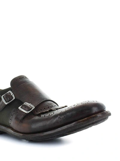 Shop Church's Shanghai Leather And Fabric Loafers In Brown