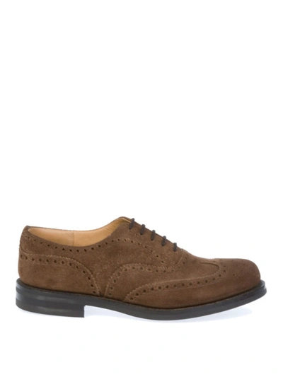 Shop Church's Amersham Suede Oxford Brogues In Brown