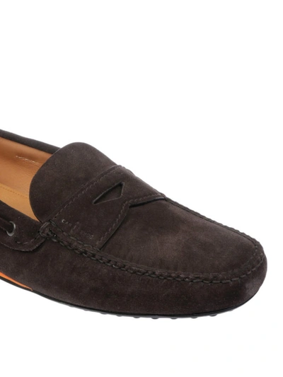 Shop Car Shoe Brown Suede Loafers