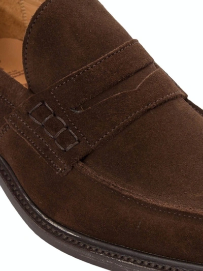 Shop Tricker's Suede James Loafers In Brown