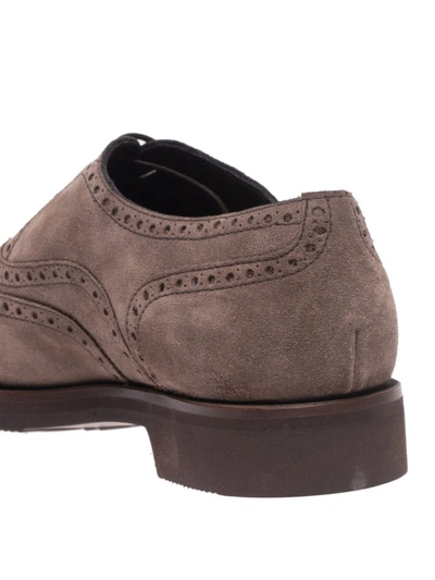 Shop Barrett Suede Brogue Shoes In Taupe