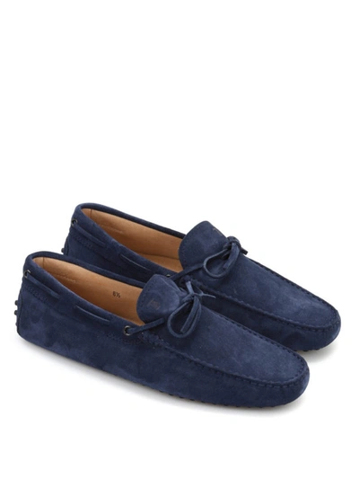 Shop Tod's New Laccetto Driving Shoe In Dark Blue