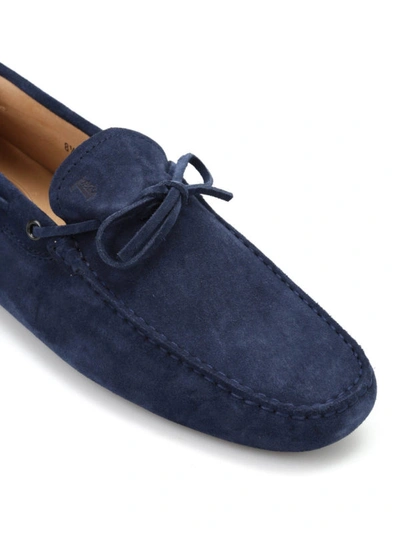 Shop Tod's New Laccetto Driving Shoe In Dark Blue