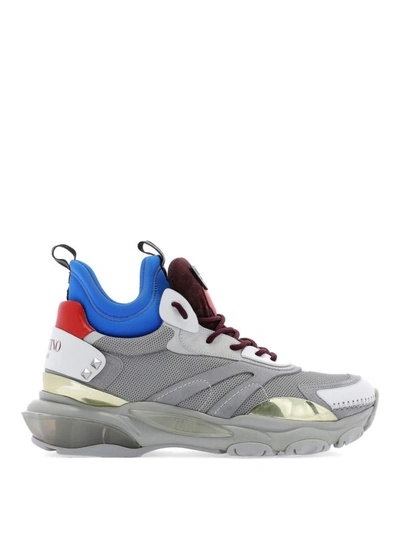 Shop Valentino Neoprene Collar Bounce Sneakers In Multicolour