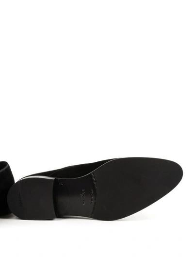 Shop Prada Suede Lace-up Tapered Derby Shoes In Black