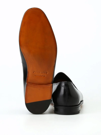 Shop John Lobb Black Lopez College Loafers