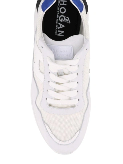 Shop Hogan Interactive Leather Sneakers In White
