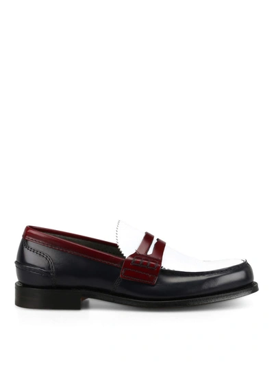 Shop Church's Pembrey Three-tone Leather Loafers In Multicolour