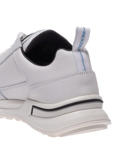 Shop Prada Sneaker Bianche In Pelle In White