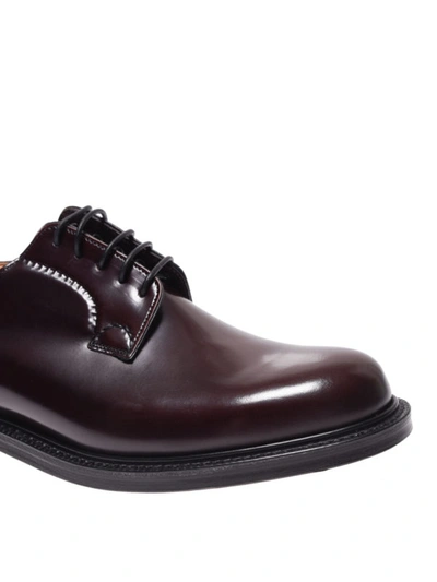 Shop Church's Shannon Glossy Burgundy Leather Derby Shoes