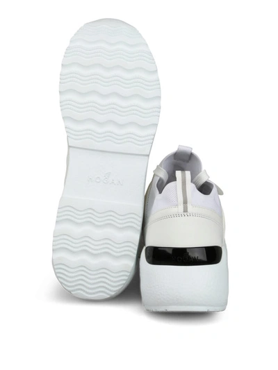 Shop Hogan Active One White Tech Fabric Sneakers