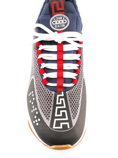 Shop Versace Cross Chainer Sneakers In Multicolour