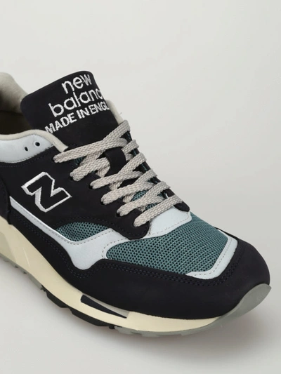 Shop New Balance Classic 1500 Leather And Mesh Sneakers In Dark Blue