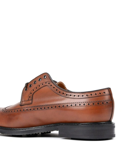 Shop Church's Brogue Detailed Derby Walnut Shoes In Light Brown