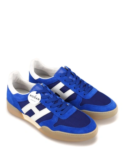 Shop Hogan H357 Electric Blue Sneakers
