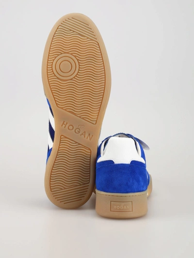 Shop Hogan H357 Electric Blue Sneakers