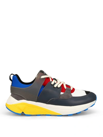 Shop Dondup Done Multi Material Sneakers In Multicolour
