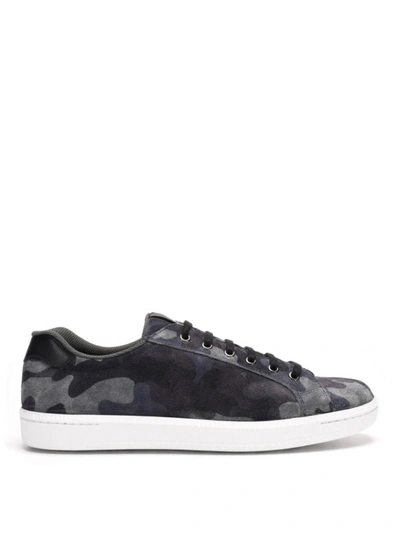 Shop Car Shoe Camu Suede Sneakers In Blue