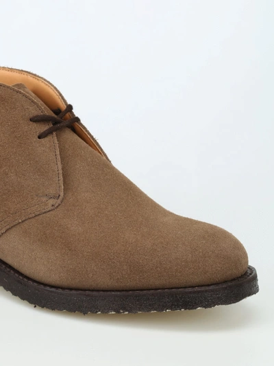 Shop Church's Ryder Mud Suede Desert Boots In Taupe