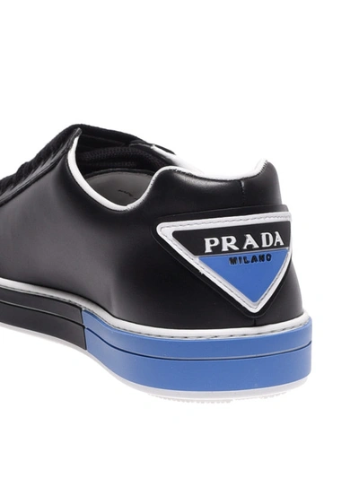 Shop Prada Urban Style Smooth Leather Sneakers In Black