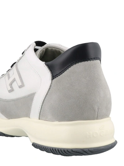 Shop Hogan New Interactive White And Grey Sneakers