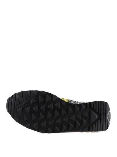 Shop Prada Knit Jacquard Fabric Low Top Sneakers In Yellow