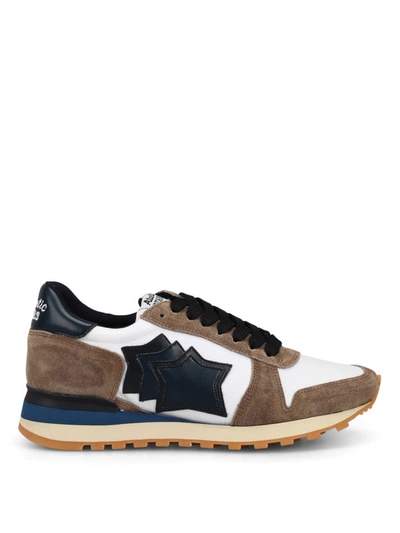 Shop Atlantic Stars Argo Brown Suede And White Upper Sneakers