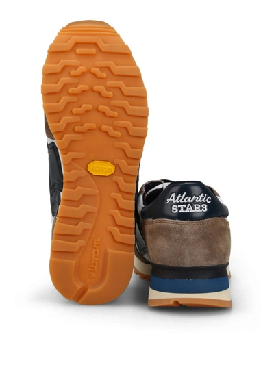 Shop Atlantic Stars Argo Brown Suede And White Upper Sneakers