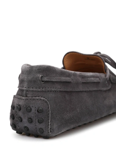 Shop Tod's New Laccetto Loafers In Dark Grey