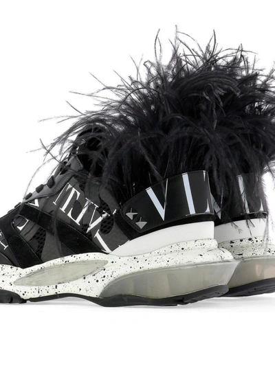 Shop Valentino Bounce Vltn Camouflage Sneakers In Black