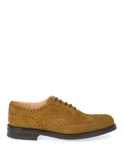 Shop Church's Amersham Suede Oxford Brogue Lace-ups In Light Brown