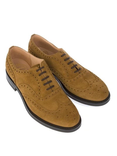 Shop Church's Amersham Suede Oxford Brogue Lace-ups In Light Brown