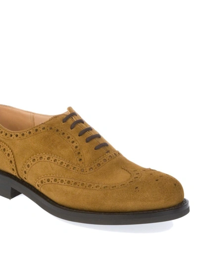 Shop Church's Amersham Suede Oxford Brogue Lace-ups In Light Brown