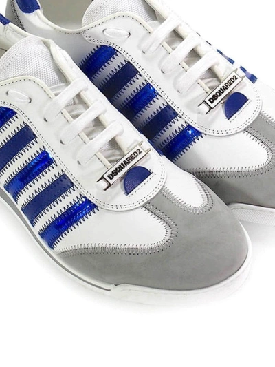 Shop Dsquared2 New Runner Withe And Grey Sneakers In White