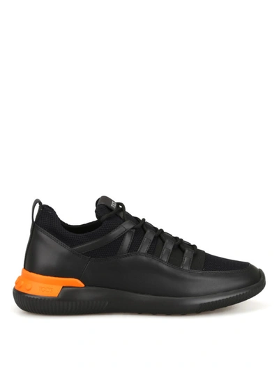 Shop Tod's Shoeker Nocode01 Black Sneakers