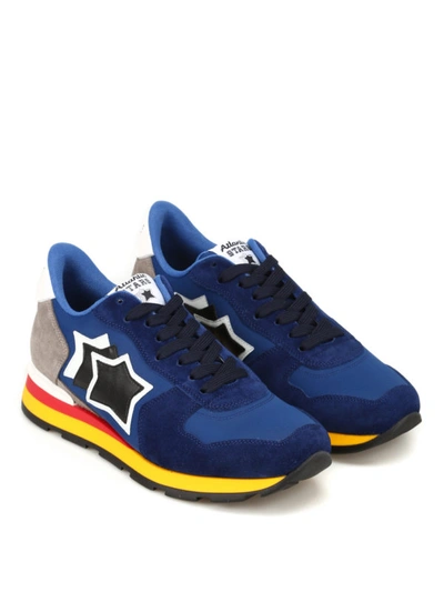 Shop Atlantic Stars Antares Blue And Yellow Sneakers