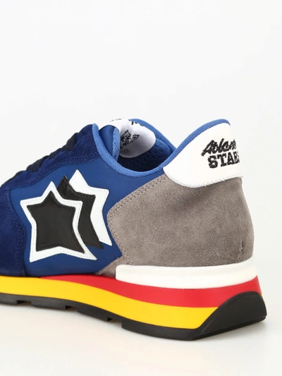 Shop Atlantic Stars Antares Blue And Yellow Sneakers