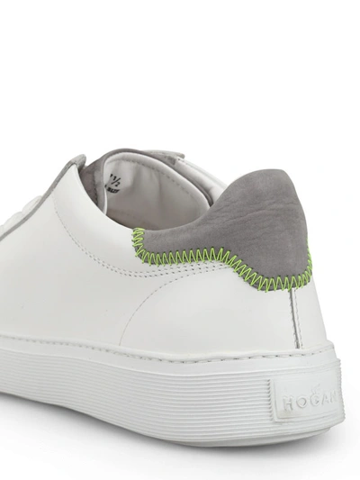 Shop Hogan H365 Logomania Leather Low Top Sneakers In White
