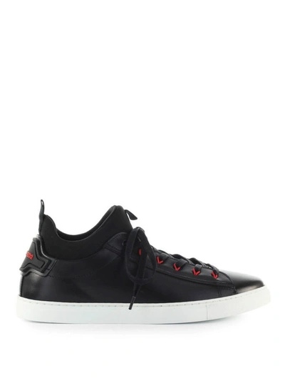 Shop Dsquared2 New Tennis Inner Sock Sneakers In Black