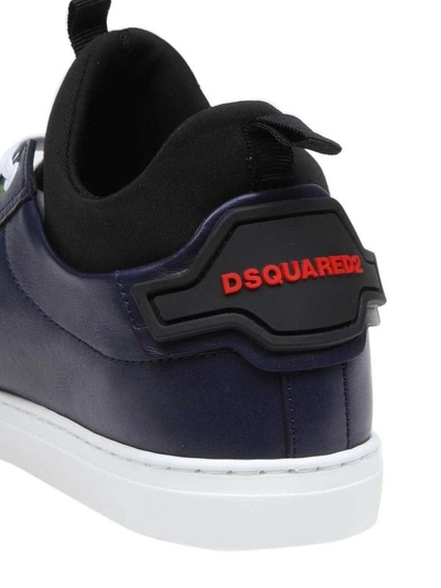 Shop Dsquared2 Inner Sock Blue Sneakers