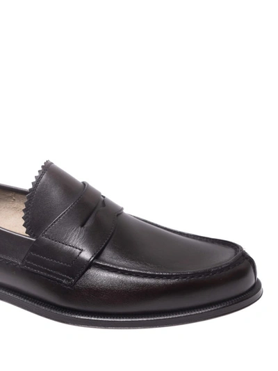 Shop Barrett New Box Leather Loafers In Dark Brown