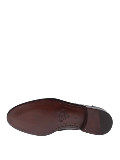 Shop Barrett New Box Leather Loafers In Dark Brown