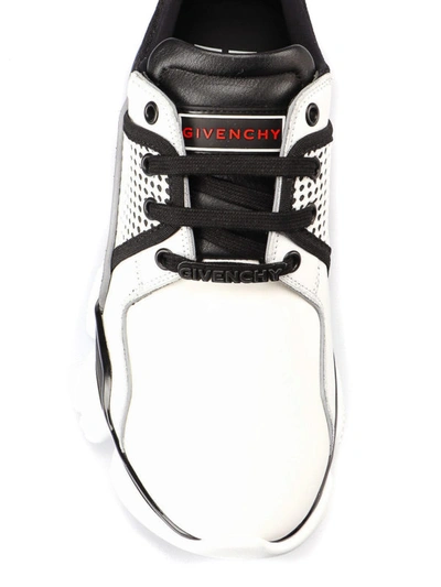 Shop Givenchy Jaw Low Top White And Black Sneakers