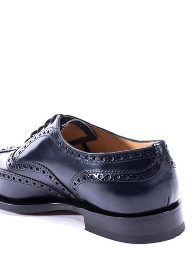 Shop Church's Burwood Polished Leather Oxford Brogues In Blue