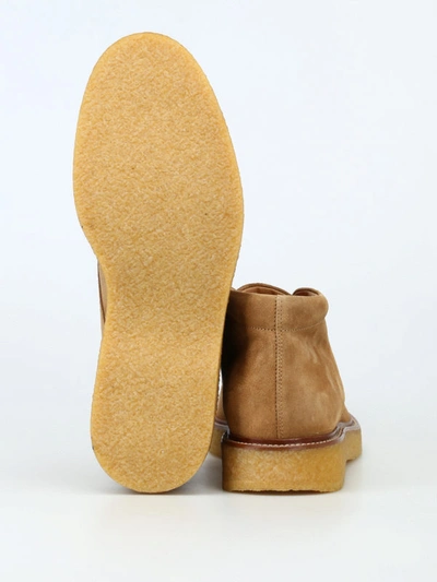Shop Tod's Light Brown Suede Desert Boots