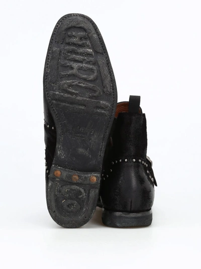 Shop Church's Shanghai 6 Studded Suede Booties In Black