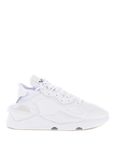 Shop Y-3 Kaiwa White Leather Sneakers