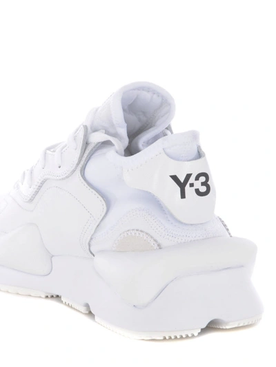 Shop Y-3 Kaiwa White Leather Sneakers