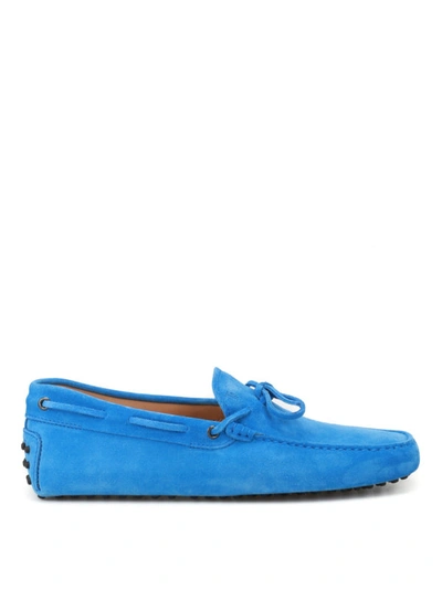 Shop Tod's New Laccetto Blue Driver Shoes