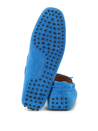 Shop Tod's New Laccetto Blue Driver Shoes